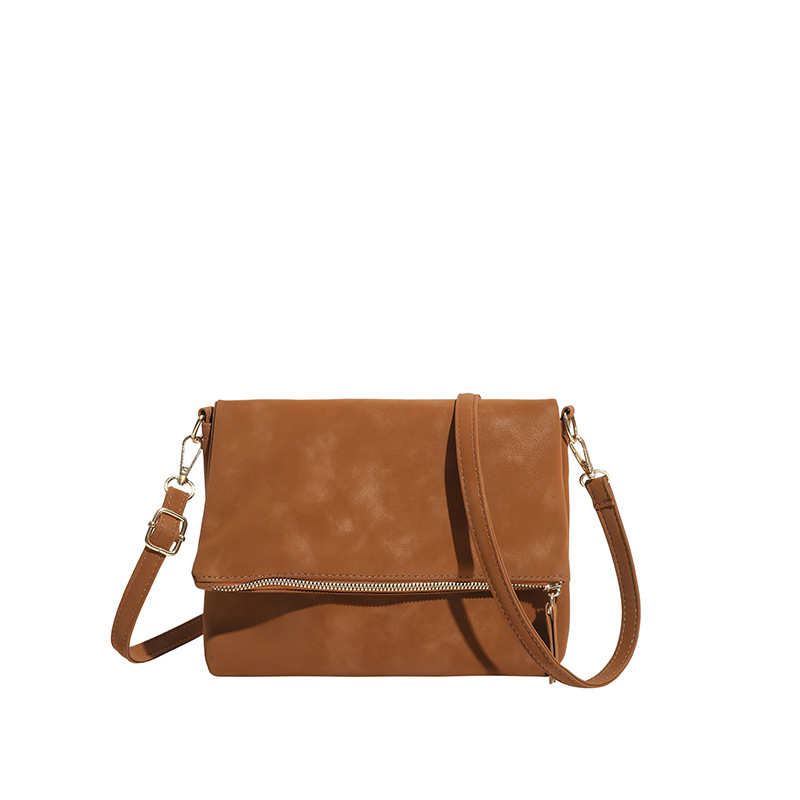 Ženska kožna crossbody torbica s preklopnim poklopom u obliku koverti, sedlani dizajn, srednja veličina, velika kapaciteta, vrhunski izgled