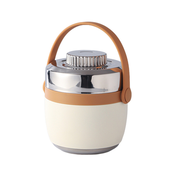 Cutie de prânz din oțel inoxidabil 304 izolată, cu mâner, cutie prânz portabilă cu două nivele, cutie Bento cu logo personalizat