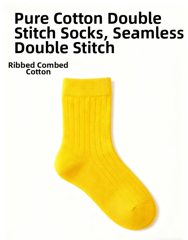 Egyszínű gyerek zokni tavasz–őszre, középmagas hossz, uniszex, pamut