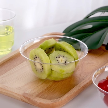 Vas plastic de unică folosință, cu aspect cristal, rezistent la temperaturi înalte, conform standardelor alimentare, cu design îngroșat, transparent, pentru mâncare fierbinte și gustări