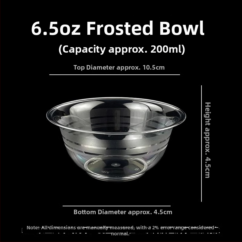 Vas plastic de unică folosință, cu aspect cristal, rezistent la temperaturi înalte, conform standardelor alimentare, cu design îngroșat, transparent, pentru mâncare fierbinte și gustări