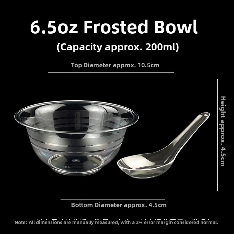 Vas plastic de unică folosință, cu aspect cristal, rezistent la temperaturi înalte, conform standardelor alimentare, cu design îngroșat, transparent, pentru mâncare fierbinte și gustări