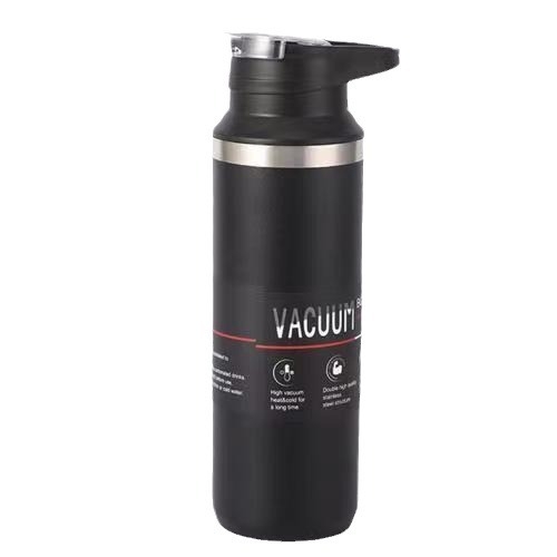 Cană termos din oțel inoxidabil 304, izolare, cu mâner, capacitate mare, sticlă sport portabilă pentru exterior (unisex)
