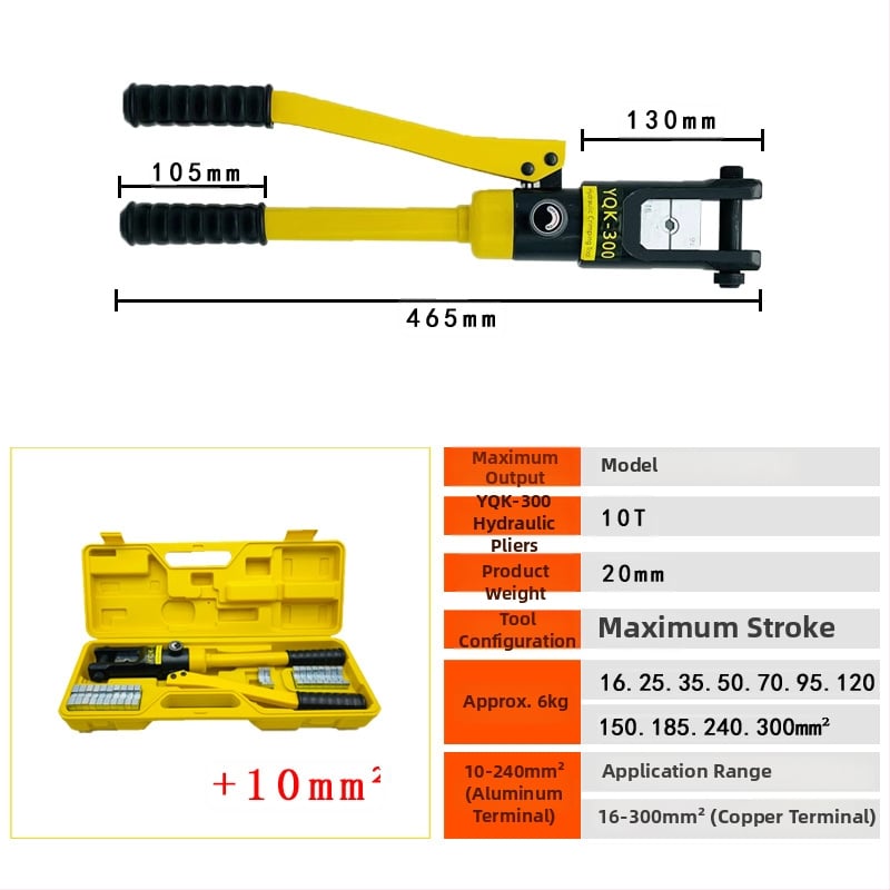 Ručné hydraulické kliešte na lisovanie YQK-70/120/240/300 pre meď a hliník