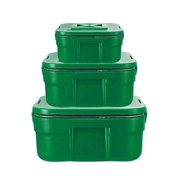 Set din trei piese izolat, cu recipiente pătrate pentru utilizare în exterior, încălzire și răcire