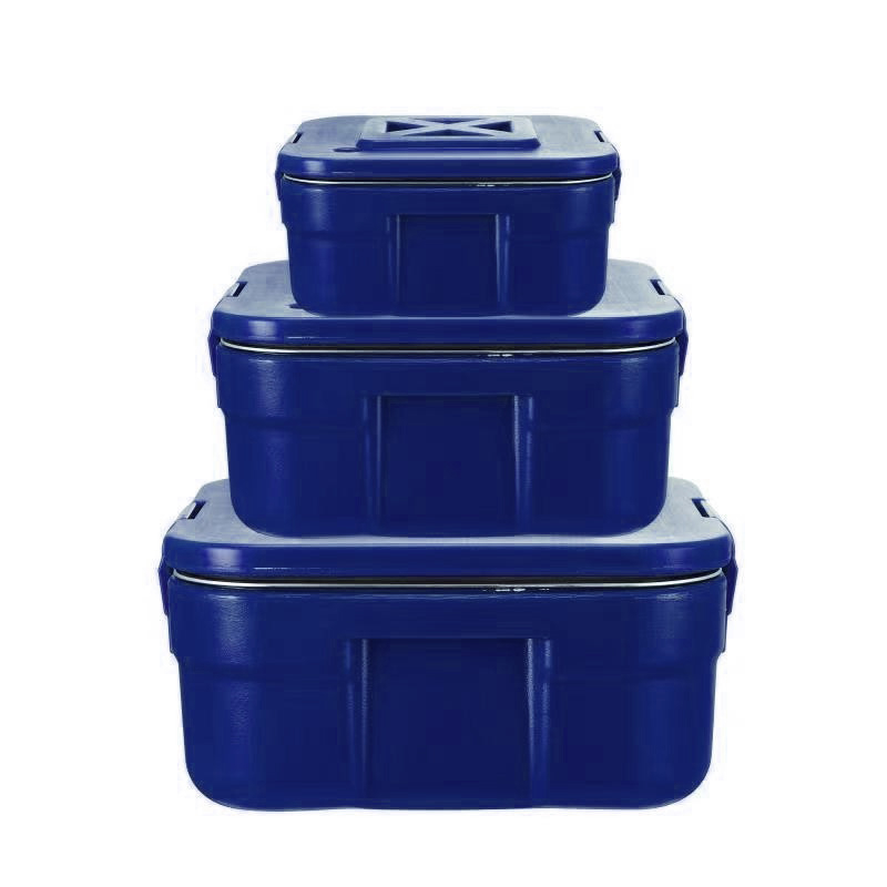 Set din trei piese izolat, cu recipiente pătrate pentru utilizare în exterior, încălzire și răcire
