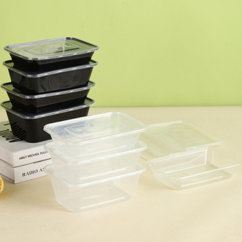 Cutii de prânz de unică folosință, cu capac, pentru livrare, ambalaje din plastic pentru hoteluri, fast-food și restaurante.