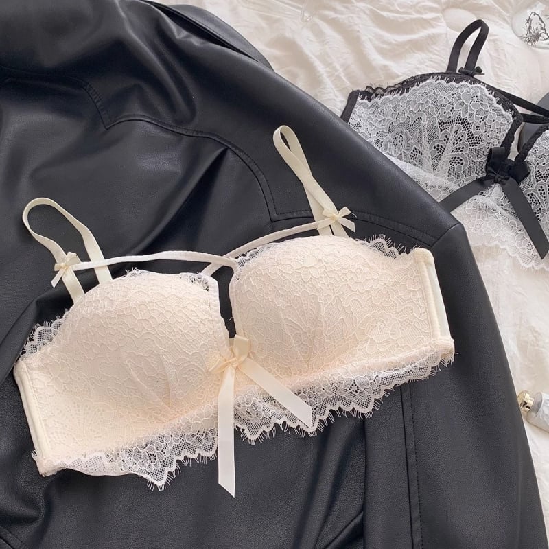 Pure Desire Čipkasti set grudnjaka za žene s malim grudima, push-up, bez žice, Palm Cup, debeli stil