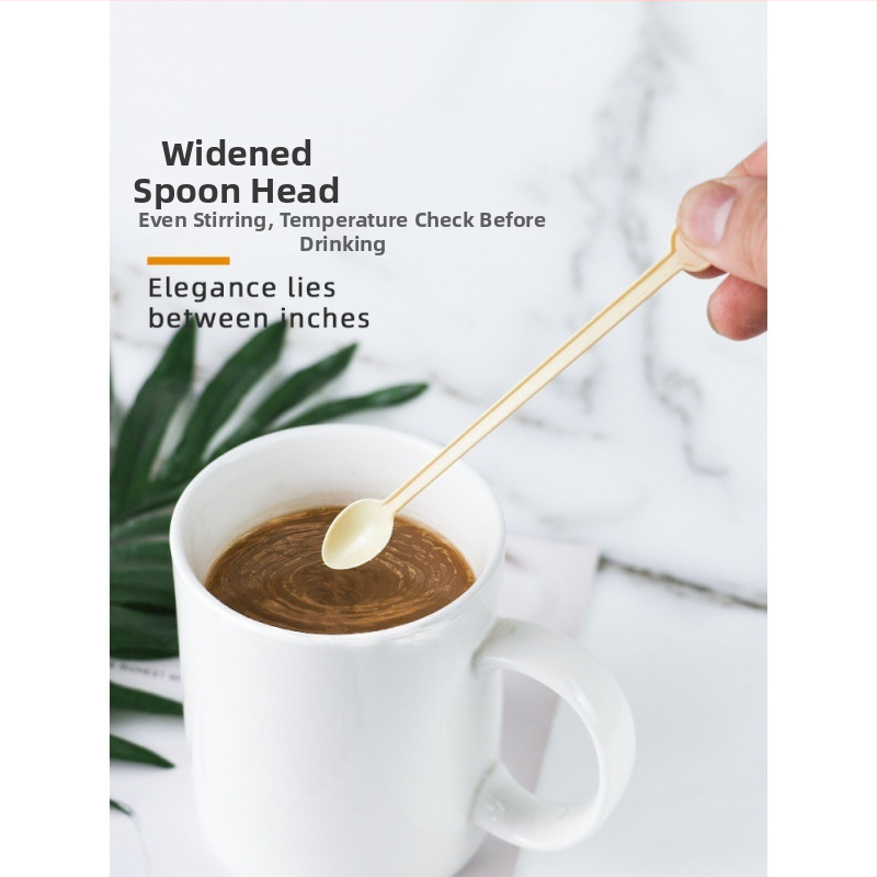 Linguriță de cafea din plastic, set de 500 bucăți, pentru amestecare și degustare deserturi