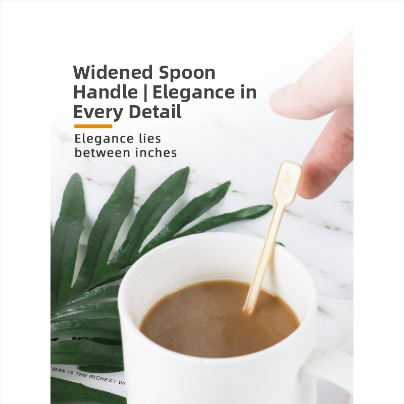 Linguriță de cafea din plastic, set de 500 bucăți, pentru amestecare și degustare deserturi