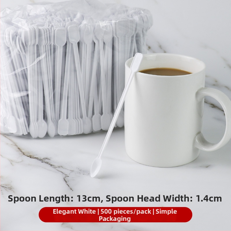 Linguriță de cafea din plastic, set de 500 bucăți, pentru amestecare și degustare deserturi