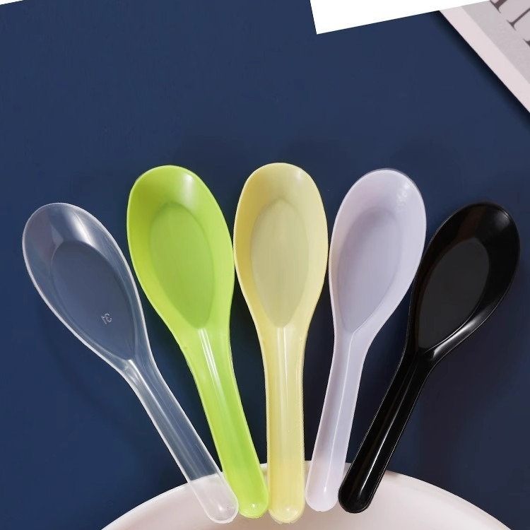 Lingură de supă din plastic, de unică folosință, transparentă, pentru uz casnic și comercial, potrivită pentru take-away/fast-food