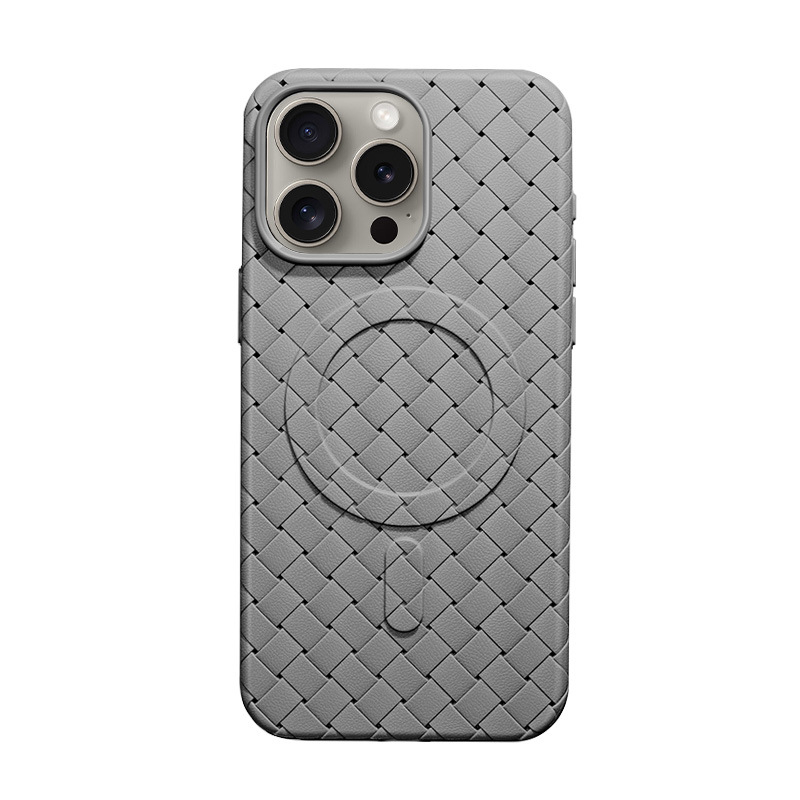 Λεπτή TPU θήκη iPhone με διαχείριση θερμότητας, υφαντή υφή, μαγνητική προσάρτηση, προστασία από πτώσεις