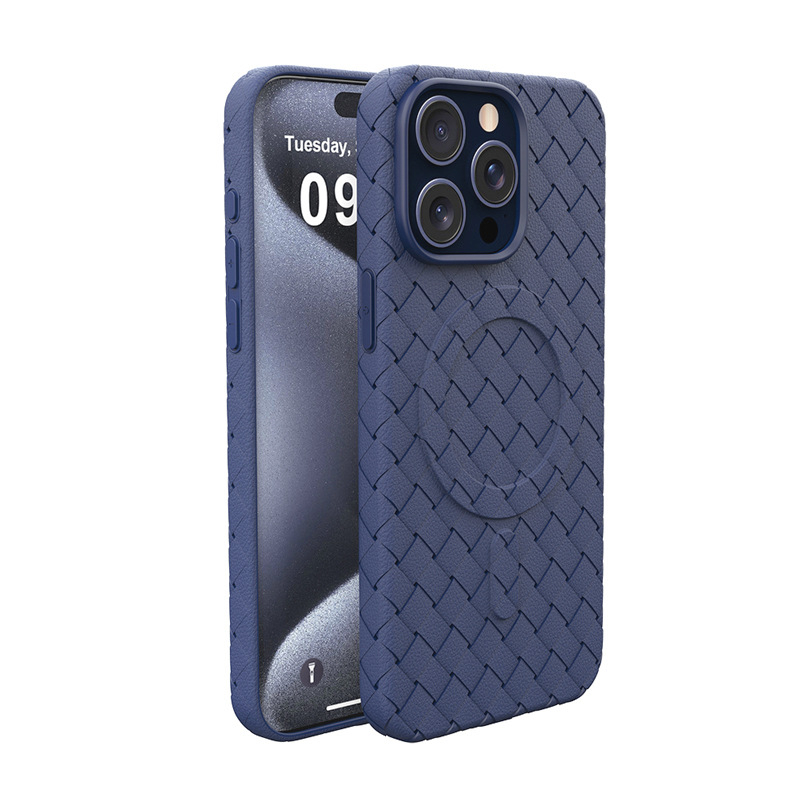 Λεπτή TPU θήκη iPhone με διαχείριση θερμότητας, υφαντή υφή, μαγνητική προσάρτηση, προστασία από πτώσεις
