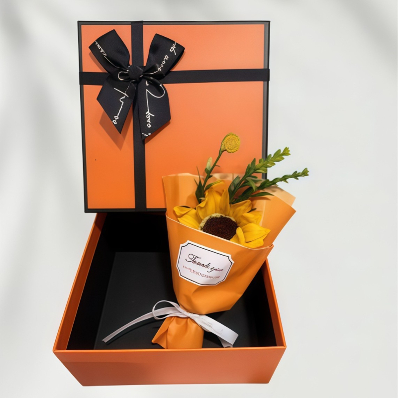 Cutie portocalie pentru bijuterii, ambalaj în stil Instagram, cutie cadou premium pentru suvenir