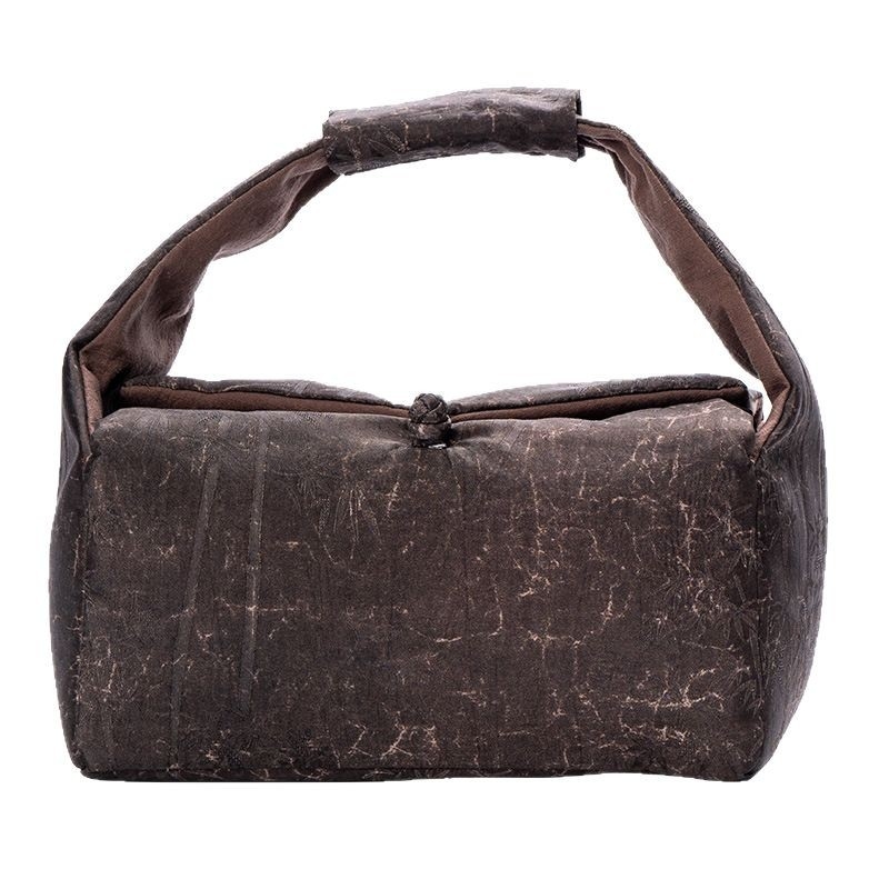 Set de ceai retro pentru drumeții în aer liber, husă de depozitare portabilă pentru oală și mai multe cești, husă de protecție din material gros