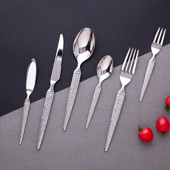 Set tacâmuri din oțel inoxidabil 304, model șarpe, tacâmuri occidentale: cuțit și furculiță, linguri, inclus cuțit și furcă pentru steak, linguriță de cafea și lingură de masă