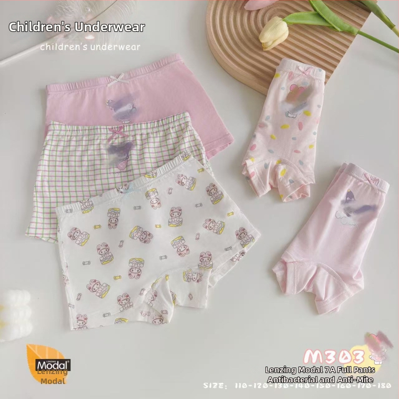 FOB Guni Bear Dievčenské Boxerky z Modalovej Látky – Boxerky pre Deti 3–8 rokov