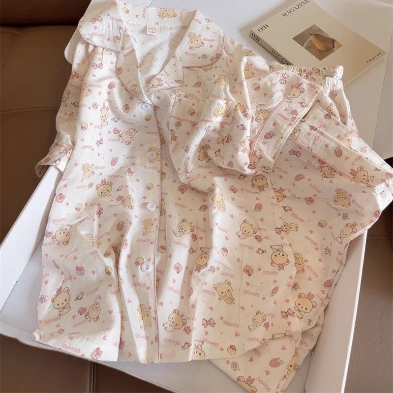 Dječji ljetni pidžama set – Cloud Cotton, 100% poliester, kratki rukavi, tanki materijal