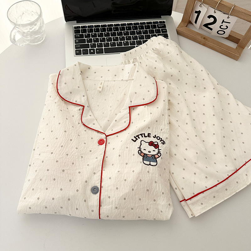 Dječji ljetni pidžama set – Cloud Cotton, 100% poliester, kratki rukavi, tanki materijal