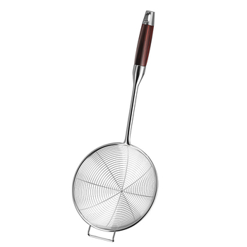 Filtru de prăjit din oțel inoxidabil, cu mâner lung – sită de bucătărie pentru tăiței, găluște și hot pot, calitate alimentară