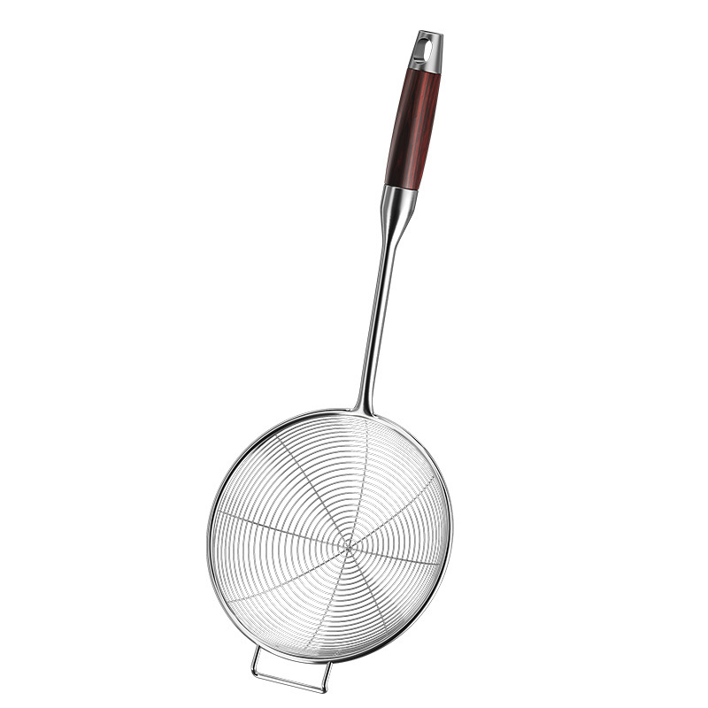 Filtru de prăjit din oțel inoxidabil, cu mâner lung – sită de bucătărie pentru tăiței, găluște și hot pot, calitate alimentară