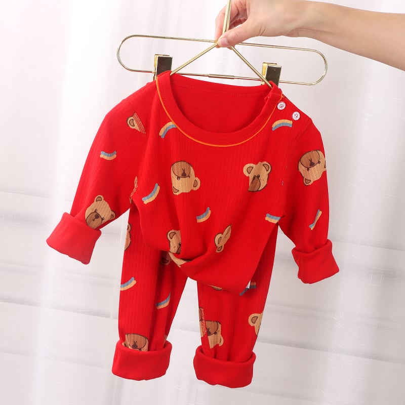 Set de pijamale pentru copii în anul zodiacal, 12 ani, top și pantaloni de toamnă, bumbac 100%, antibacterian