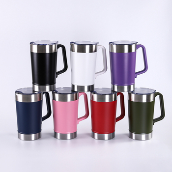 Cană din oțel inoxidabil pentru mașină, 1900 ml, mâner vid, ceașcă de cafea cu pereți dubli – set termos