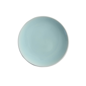 Farfurie circulară din ceramică în culoare celadon, stil japonez simplu, pentru porții mici