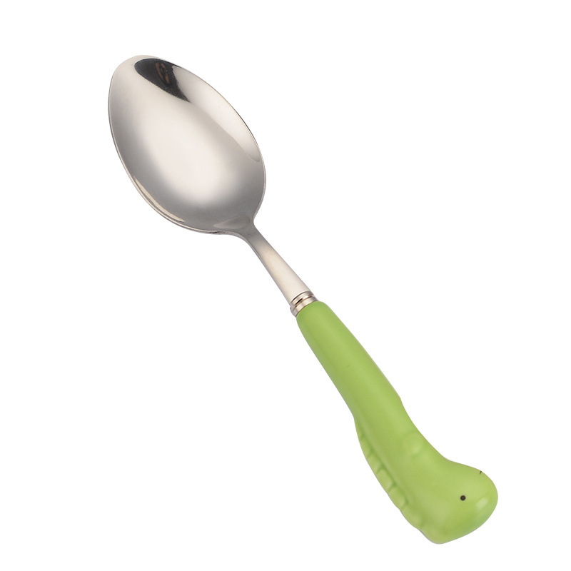 Set de tacâmuri pentru copii din oțel inoxidabil 304: cuțit, furculiță și lingură cu mâner ceramic