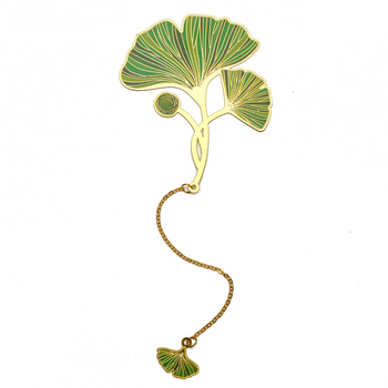 Semn de carte metalic cu model de vene ale frunzei de lotus, în stil antic, cu ciucuri, design creativ cu influențe chinezești