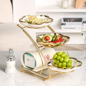 Farfurie de fructe din acril, stil Nordic, pentru sufragerie – platou decorativ pentru gustări și desert