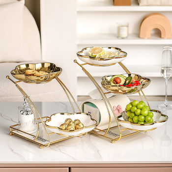 Farfurie de fructe din acril, stil Nordic, pentru sufragerie – platou decorativ pentru gustări și desert