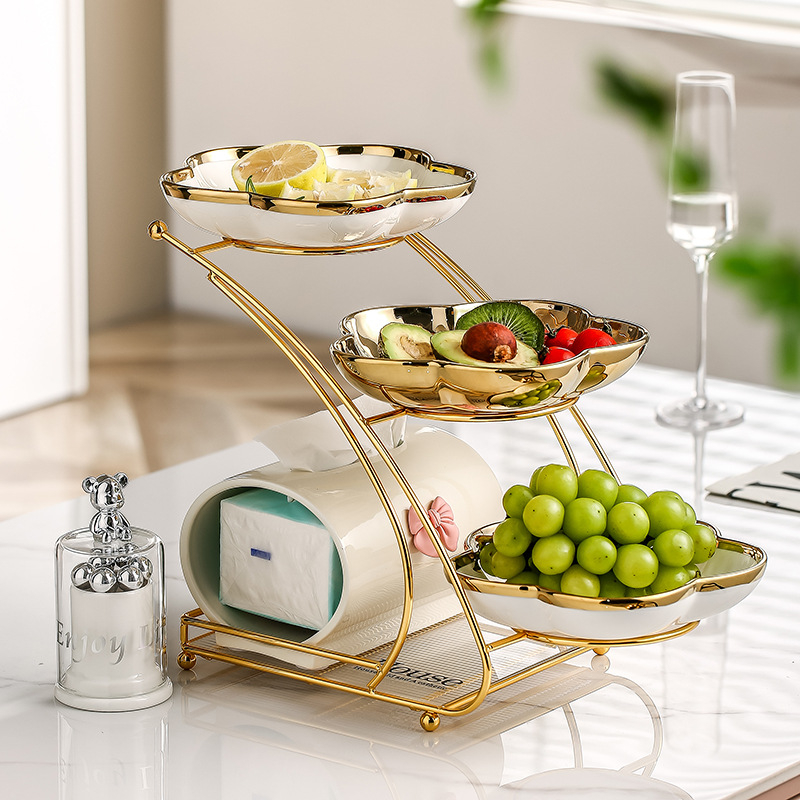 Farfurie de fructe din acril, stil Nordic, pentru sufragerie – platou decorativ pentru gustări și desert