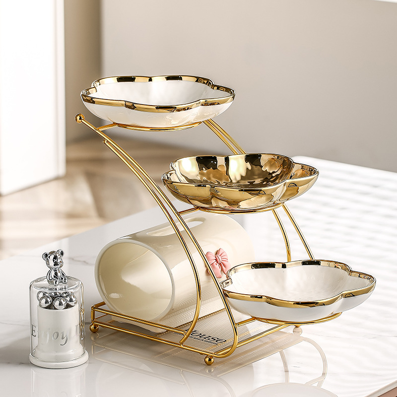 Farfurie de fructe din acril, stil Nordic, pentru sufragerie – platou decorativ pentru gustări și desert