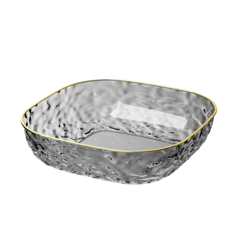 Farfurie de fructe de 20 cm pentru uz casnic, platou de fructe pentru sufragerie, bol de fructe cu design ușor luxos, farfurie pentru gustări cu estetică înaltă, expoziție de dulciuri la birou