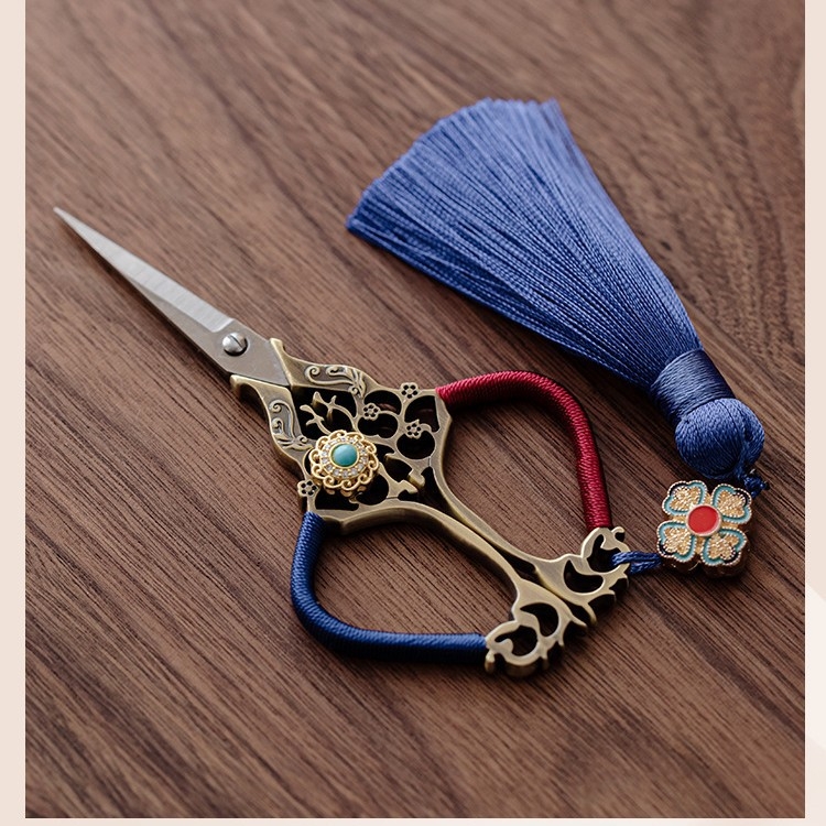 Foarfece pentru ceai pentru femei, stil vintage, pentru ceai la pliculețe, oțel inoxidabil, stil chinezesc, accesorii pentru ceai