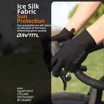 Unisex letné cyklistické rukavice pre vonkajšie použitie, na cestné bicykle, z Ice-Silk materiálu, tlmenie nárazov, protišmyk, s dizajnom s plným a polprstom, priedušné