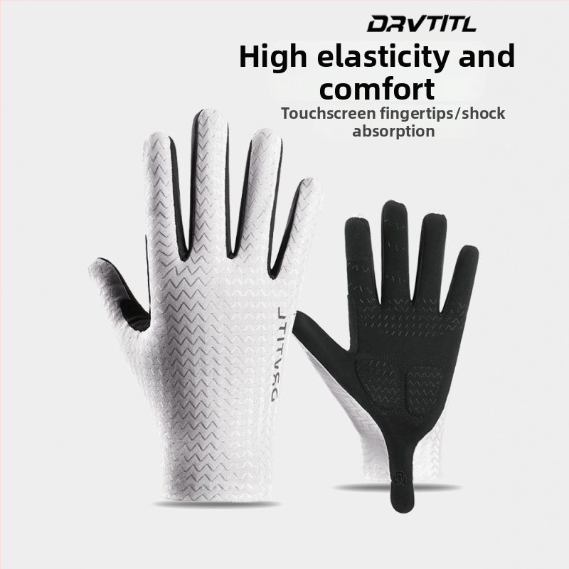 Unisex letné cyklistické rukavice pre vonkajšie použitie, na cestné bicykle, z Ice-Silk materiálu, tlmenie nárazov, protišmyk, s dizajnom s plným a polprstom, priedušné