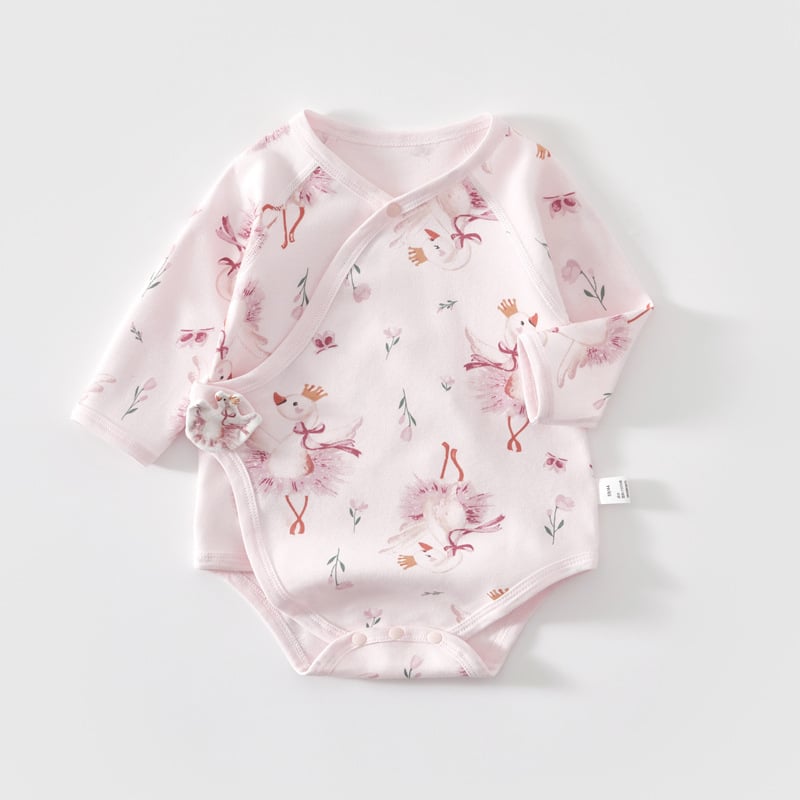 Pamukasti romper za novorođenče s dugim rukavima, 100% pamuk, unisex, za proljeće i jesen