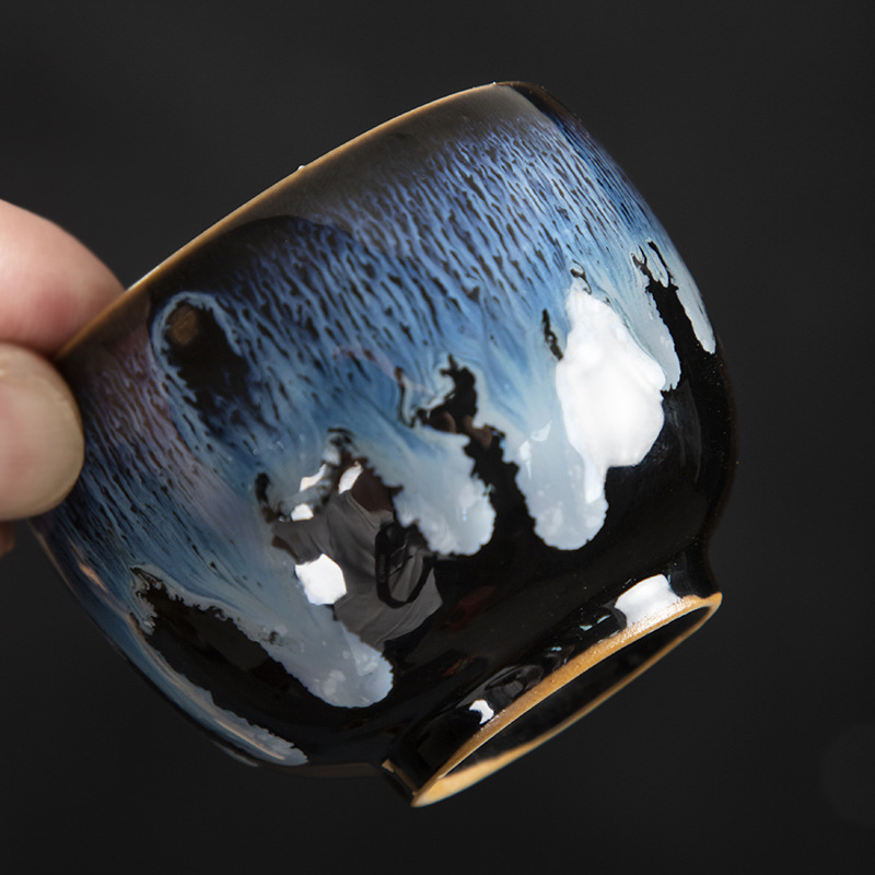 Ceașă de ceai ceramică Jian Zhan, ceașcă-maestru cu variații de cuptor, set de ceai