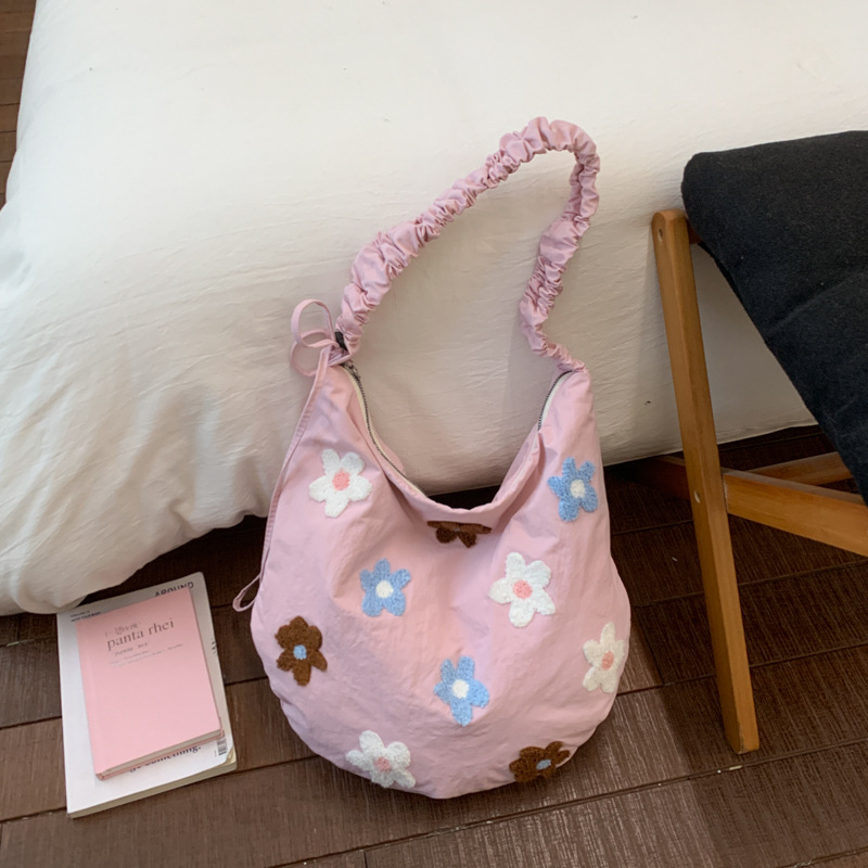 Torba od platna velike kapacitete za školu i svakodnevnu upotrebu, stilizirana i umjetnička crossbody torba s izvezenim motivom