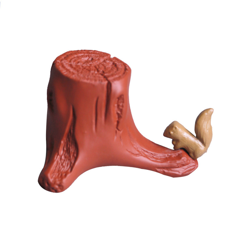 Accesorii pentru ceai din nisip purpurie, design cu buștean uscat: suport pentru ceainic, suport pentru pix, mic obiect decorativ, suport gaiwan