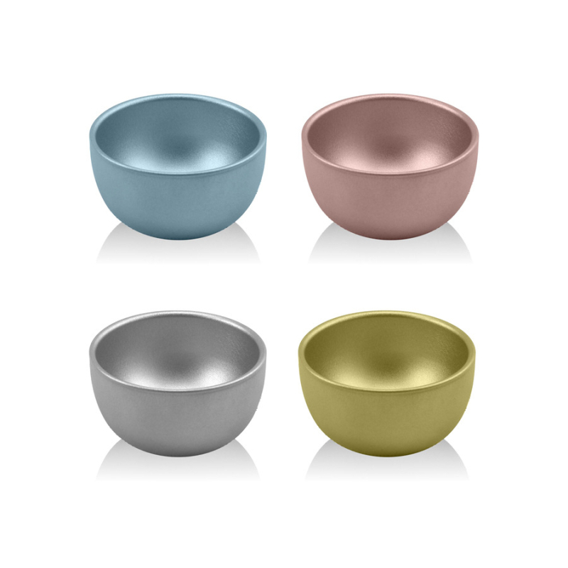 Set gaiwan din titan pur, trei piese, cu ceașcă de ceai cu izolație dublă, 130 ml, în cutie cadou