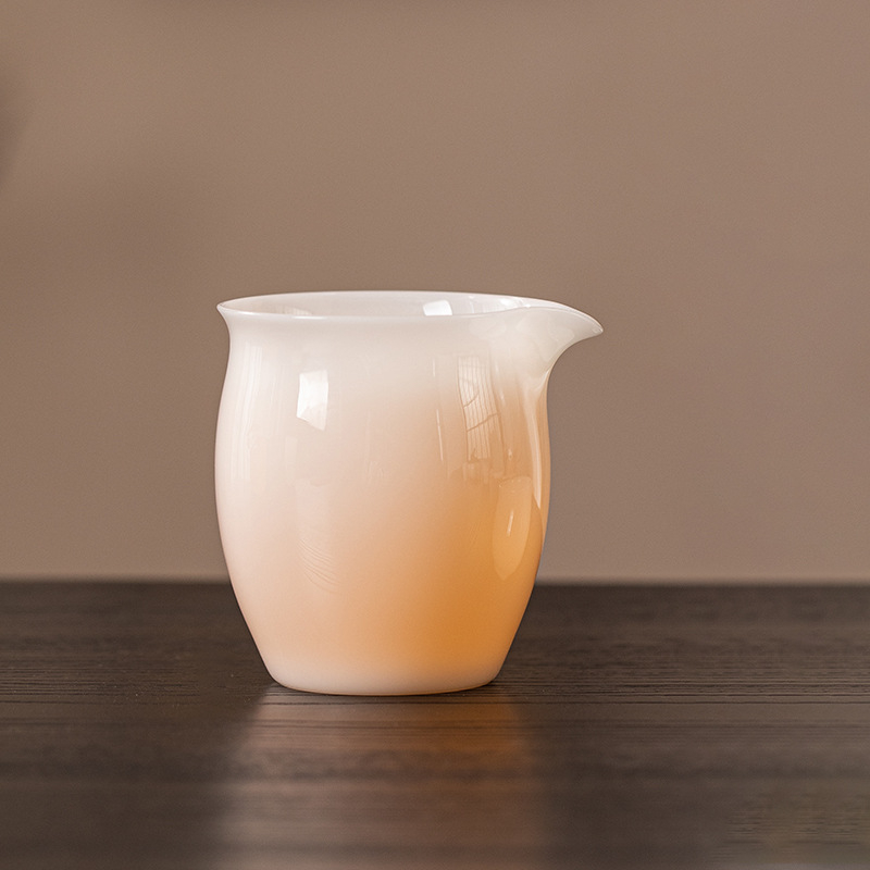 Filtru de ceai din porțelan alb, cu filtrare integrată – set de ceai ceramic complet