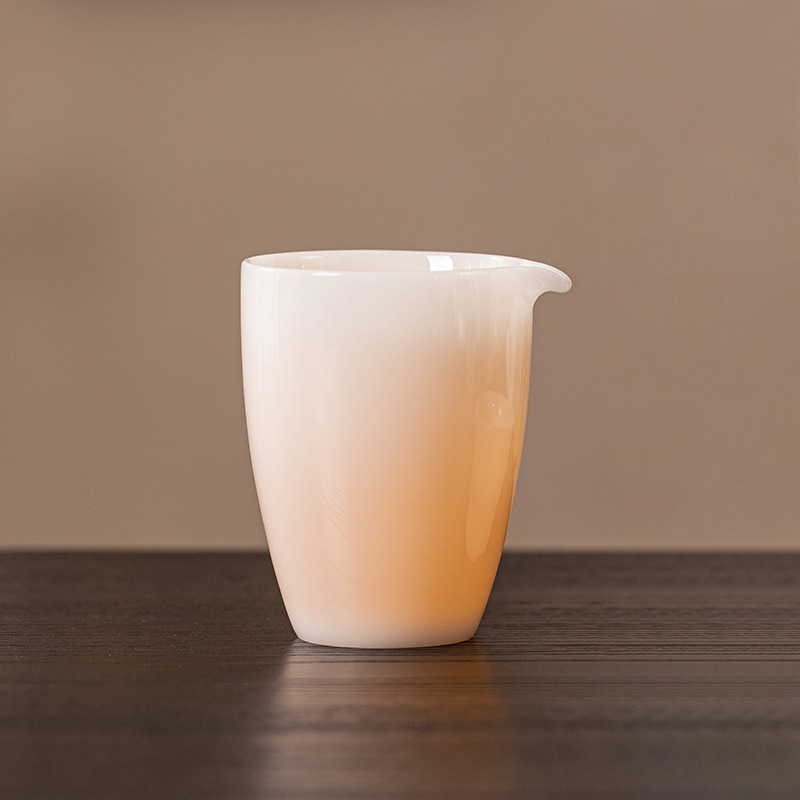 Filtru de ceai din porțelan alb, cu filtrare integrată – set de ceai ceramic complet