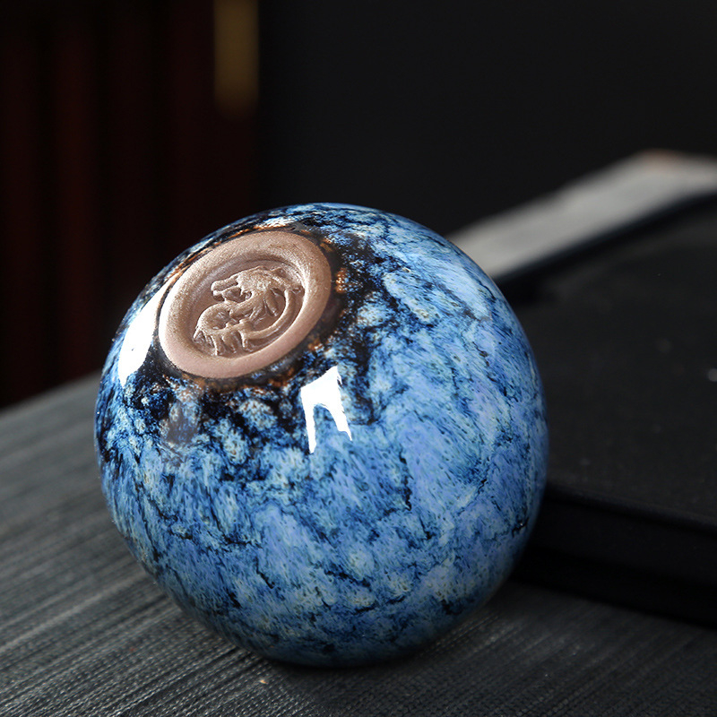 Ceașcă Dragon Egg Jianware, ceașcă ceramică pentru espresso cu motiv dragon, anti-răsturnare, încălzire a mâinilor