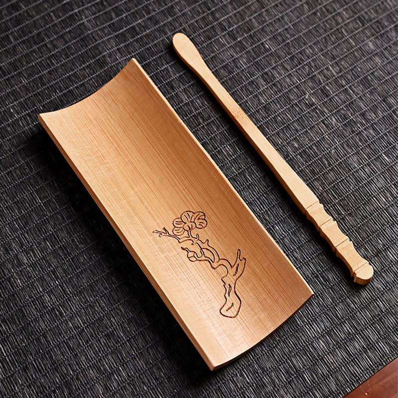 Lingură de ceai din bambus, realizată manual, pentru ceremonia ceaiului în stil japonez, accesorii Kung Fu
