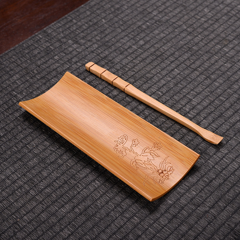 Lingură de ceai din bambus, realizată manual, pentru ceremonia ceaiului în stil japonez, accesorii Kung Fu