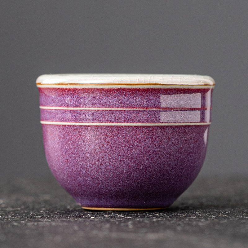 Set de ceai din porțelan Zijun Kiln Kung Fu cu model Ice Flower — ceainic, gaiwan și cești, în stil luxos ușor